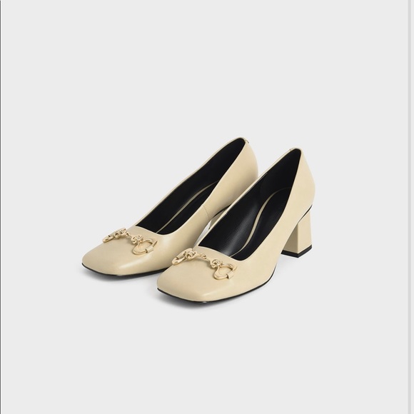 Charles and Keith Sand Elery Metallic-Accent Pumps US 9 NEW - Picture 2 of 6